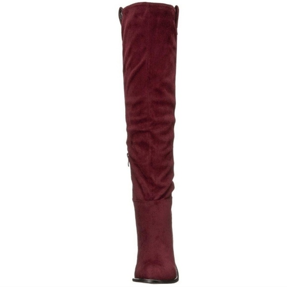 🆕 Very Volatile | Tall Heeled Wine Riding boots - Picture 3 of 7